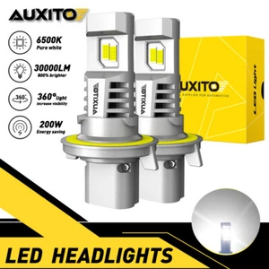 AUXITO New Upgraded H13/9008 LED Bulbs Headlight 6000K Xenon White Dual Beam Set - Picture 1 of 11