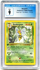 CGC 9 MINT French Beedrill / Dardargnan Rare Base 1st Edition Pokemon 17/102 -08 - Picture 1 of 2