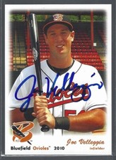 2010 Grandstand Bluefield Orioles Joe Velleggia IP autograph signed card