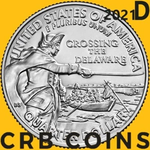 2021-D Washington Crossing the Delaware Quarter - (UNC) KM #758 - WQ21D - Bild 1 von 4