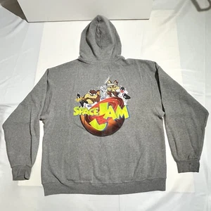 Vintage Space Jam Looney Tunes Hoodie Sweatshirt Adult XL Michael Jordan - Picture 1 of 11