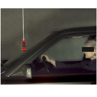 Historische Parkhilfe Garage Auto Stop Einparkhilfe Parkhelfer Stoppschild Kette - Bild 1 von 4