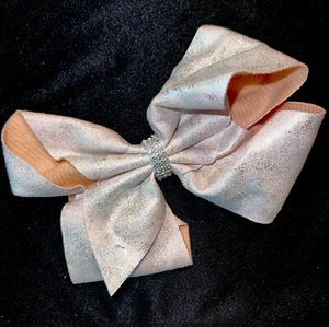 2019 Viacom JoJo Siwa Nickelodeon JUMBO BOW Pink Faux Leather Glitter AS IS! - Picture 1 of 8