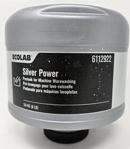 Ecolab 6112922 Silver Power Presoak for Machine Warewashing 8lbs Qty 2 Exp 09/24 - Picture 1 of 2