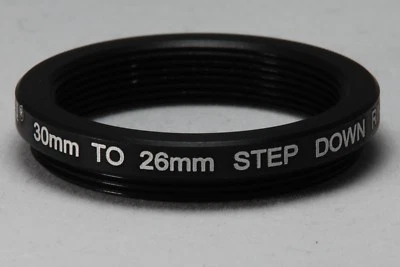 30-26mm Step down Filter ring - Black Aluminium - UK - Image 1 of 2