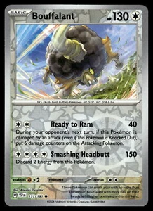 Bouffalant Reverse Holo 151/191 SV08: Surging Sparks Pokemon - Imagen 1 de 2