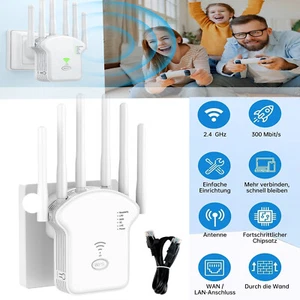 WLAN Verstärker WiFi Extender Booster WLAN Repeater Router Signal Verstärker - Afbeelding 1 van 12