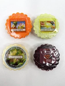 Yankee Candle Lot of Four .8 oz Tarts Wax Melts Pecans Honeysuckle Luau Party - Picture 1 of 3