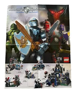 2004 LEGO KNIGHTS' KINGDOM 2 Sided Foldout POSTER /Challenge Cards Game 16 X 20” - Picture 1 of 9