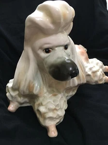 French Poodle Dog Porcelain Figurine Rare - Picture 1 of 20