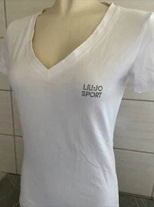 Tolles leichtes Strech Shirt in Weiß Strasssteine LIU JO Sport 36 38 - Bild 1 von 9