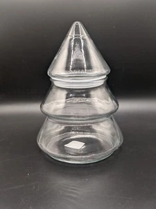 Anchor Hocking Christmas Tree Candy Canister Apothecary Jar Clear Glass 10" - Picture 1 of 5
