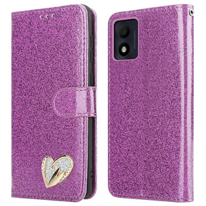 For Alcatel 1B 2022 Phone Case Leather Glitter Flip Wallet Cover for Alcatel 1B - Picture 1 of 26