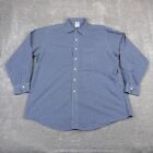 Brooks Brothers Shirt Mens 18 35 Blue Gingham Regent Fit Non Iron Supima Cotton