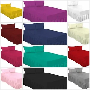 Sábana bajera sin planchar sábanas individuales dobles súper king size fundas de almohada - Imagen 1 de 25