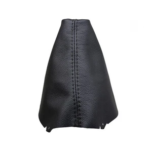 Schwarz Faden Echtleder Schaltmanschette Schaltsack Für VW GOLF VII (2013-2019) - Picture 1 of 3