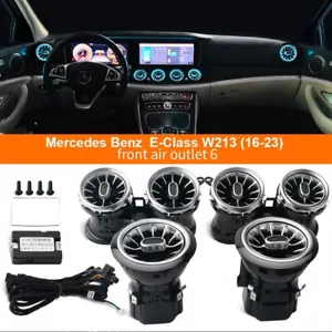 64 Colors Front Air Vent Ambient Lights For Mercedes Benz E-Class W213 2016-2023 - Foto 1 di 11