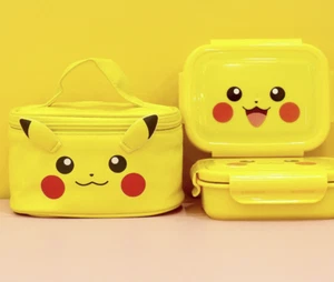 Pokemon Face Double Lock Stainless Steel Bag Lunch Box 2 Tier / Made In Korea - Picture 1 of 16