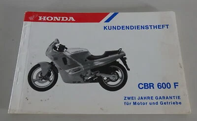 Scheckheft / Kundendienstheft Honda CBR 600 F von 9/1987 - Bild 1 von 2