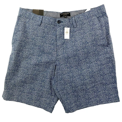 Pantalones Cortos Banana Republic Para Hombre 36 Azul Estampado Aiden 10" Elastizados Nuevos con Etiquetas Foto 1 de 4