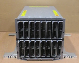 Dell PowerEdge M1000E Chassis W/ 16x M620 Blade Server 32x E5-2680v2, 1024GB Ram - Picture 1 of 3