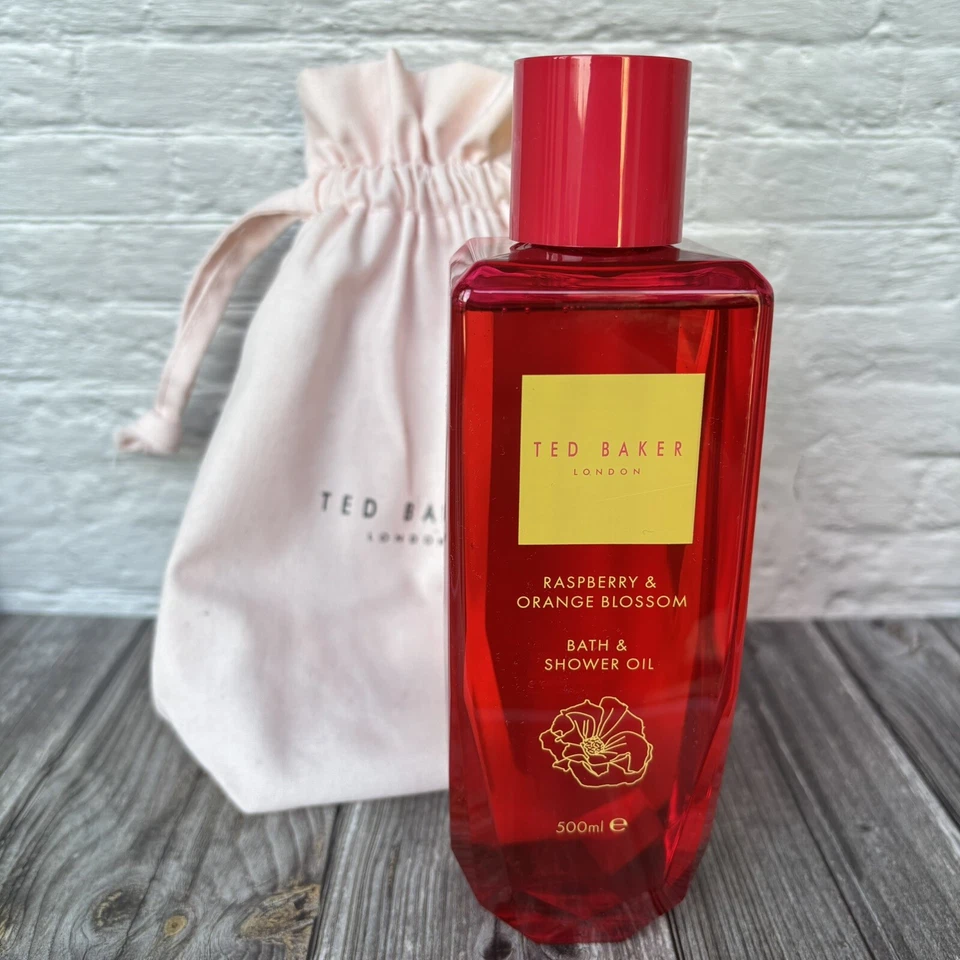 Ted Baker Raspberry & Orange Blossom Shower Bath Oil 500ml XXL Size New & Unused - Image 1 of 4