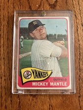 MICKEY MANTLE 1965 TOPPS CARD # 350 1-FAMILY OWNED PLEASE READ !!!