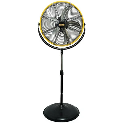 HICFM 20" Tilting Pedestal Fan, 4300 CFM High Velocity 3-Speed Standing Fan -UL Listed