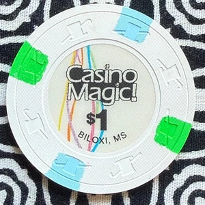 Casino Magic! $1 Biloxi, Mississippi Gaming Poker Casino Chip V1101 - Bild 1 von 2