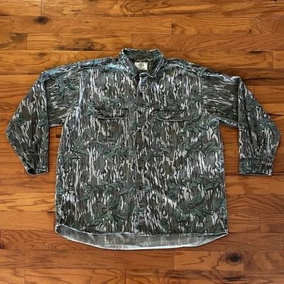 Vintage Mossy Oak Greenleaf Button Front Shirt XL Made In USA - Image 1 of 4