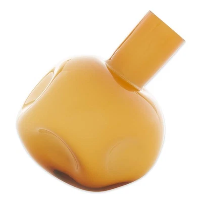 Art Deco Collection Abstract Glass Vase, Yellow, 5.25x6x6 - Image 1 of 4