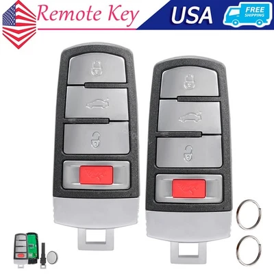 2 Para 2007 2008 2009 2010 2011 2012 2013 VOLKSWAGEN PASSAT MANDO A DISTANCIA INTELIGENTE LLAVERO Foto 1 de 4