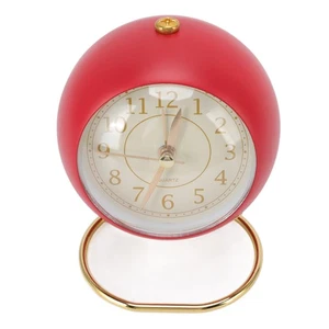 Retro Alarm Clock Silent Decorative Round Ring Base Small Quartz Alarm Clock Wit - Picture 1 of 12