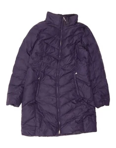 EDDIE BAUER Womens Padded Coat UK 14 Medium Purple Polyester DD48 - Picture 1 of 4