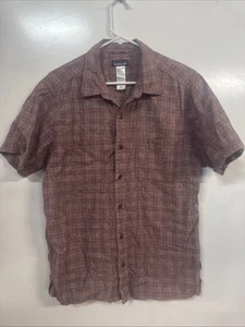 Patagonia Back Step Hemp Organic Cotton Button Up Shirt Men's Medium M Plaid - Picture 1 of 4