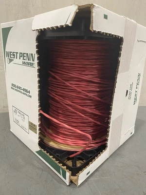 Alambre con revestimiento de PVC rojo West Penn Wire 1000' 2 COND 16 AWG D990RD1000 Foto 1 de 4