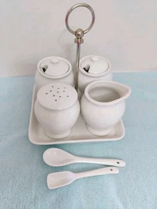 Pottery Barn GREAT WHITE coffee/condiment tray, EUC - Picture 1 of 8