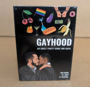 Gayhood Adult Party / Drinking Game for Gays LGBTQ 100 Cards *NEW - Sealed - Picture 1 of 2