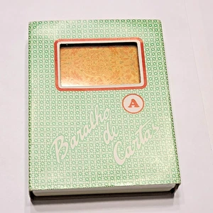 VTG Baralho De Cartas Playing Cards 2 Decks Unopened Storage Case Portugal NEW - Picture 1 of 11