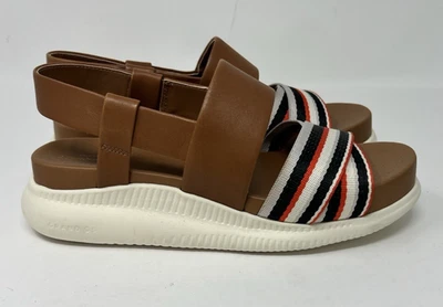Sandalia de cuña Cole Haan para mujer 2.Zerogrand marrón/blanco talla 7 SIN USAR Foto 1 de 4