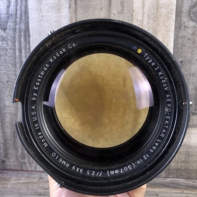 Vintage Kodak Aero-Ektar 9x9 12" 307mm f/2.5 RM610 Type 1 Aerial Lens - Image 1 of 4