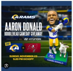 Aaron Donald Los Angeles Rams Bobblehead Sga Pre Sale 23.11.25 - Bild 1 von 2