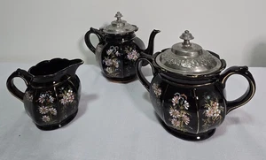 Antikes Teekanne Set H J Holz Alexandra Keramik Burslem England Manning Bowman  - Bild 1 von 24