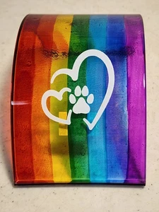 Rainbow Bridge Glass Pet Memorial Shelf Art - Picture 1 of 4