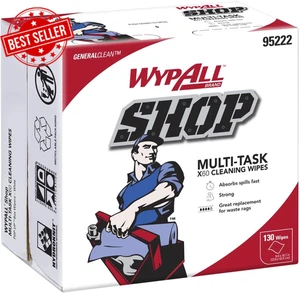 Shop Multi-Task X60 Cleaning Wipes (95222), White, Pop-Up Dispenser Box (130 Wip - Picture 1 of 12