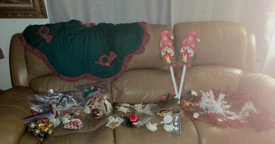 批量 100 多件 大多数老式圣诞和假日装饰 带 10 个神秘包  — 第 1/4 张图片