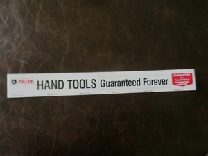 "FULLER" Hand Tools Metal Display Rack Sign by Metaline Products Co Inc 20" Long - Picture 1 of 14