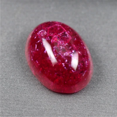 Top Opaque Oval Cabochon Pigeon Blood Red Corundum Ruby Lab-Created Loose Gems - Image 1 of 4