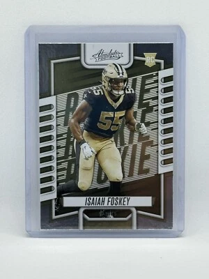 2023 Absolute Football Isaiah Foskey Black Parallel Rookie Card #166 RC - Image 1 of 2