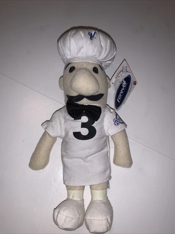 Milwaukee Brewers Racing Sausages #3 Plush Chef Mascot New Forever Collectibles Cover